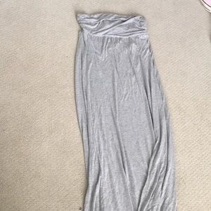 Venus maxi strapless gray dress